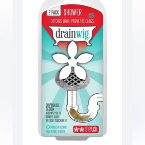 Drainwig Unigender Shower Hair Catcher - 2 Pack - Prevents Clogs Easy to Use